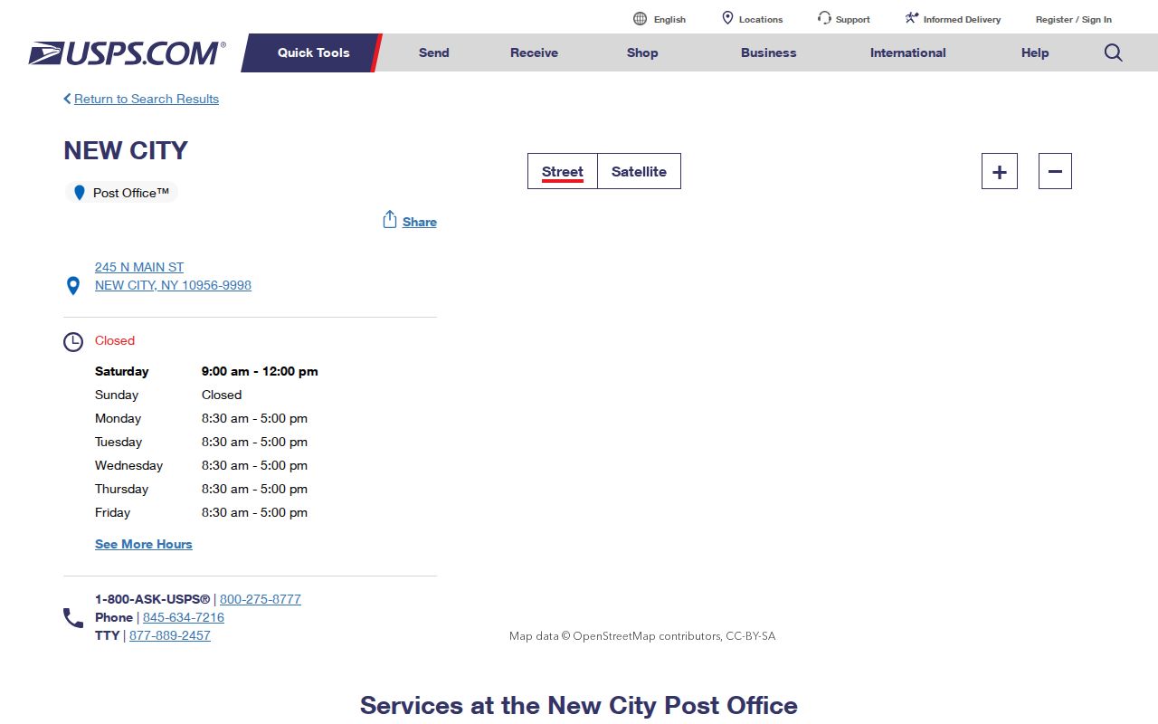 Clarkstown ZIP code directory New City 10956 USPS location